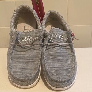 💙Hey Dude Wally Youth Size 5 Light Gray